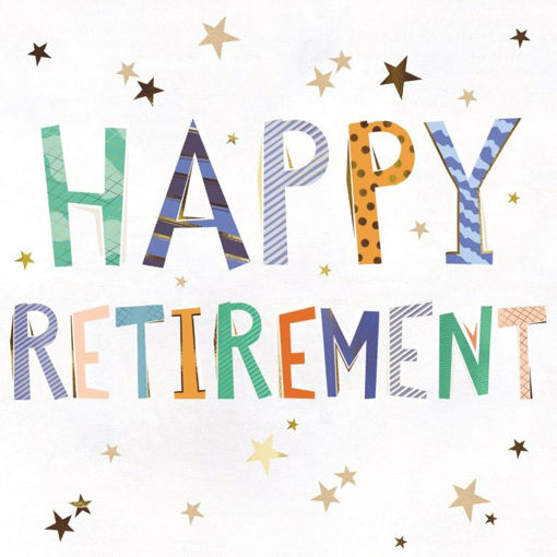 Picture of HAPPY RETIREMENT CARD STARS